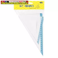   Vonalzókészlet Educa háromszög 13 cm és 18cm, ( 45°/60° ) 2 db/bliszter (közepes) (9818)