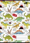   Füzet, tűzött, A5, vonalas, 32 lap, 1. osztály, COOL BY VICTORIA , Dinosaurus world, 14-32 (A/5)