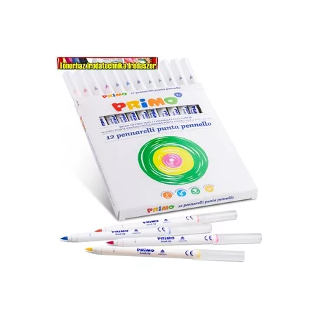 - KIÁRUSíTÁS - Ecsetiron PRIMO, 12 szín, karton dobozban (ecsetirón,ecsetfilc,) 618BT12