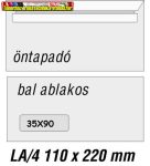  LA/4 öntapadó boríték BAL ablakos 35x90mm 1000db/doboz 110x220mm (LA4)