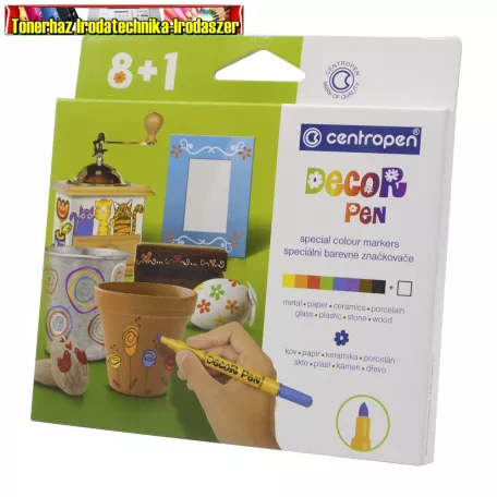 CENTROPEN Dekor marker 1,5 mm  2738 8+1-es készlet