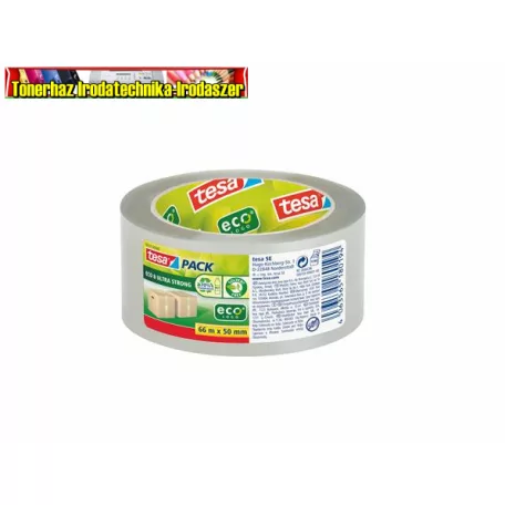 TESA Eco & Ultra Strong Csomagolószalag, 50 mm x 66 m,  átlátszó
