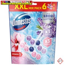 DOMESTOS Power5 XXL MIX  Pack WC frissítő blokk Magno/Levander ( 6x50gr ) (wc illatosító)