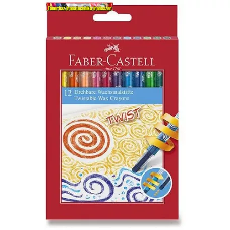 FABER-CASTELL 12 DARABOS TWIST KITEKERHETŐ ZSÍRKRÉTA 120003