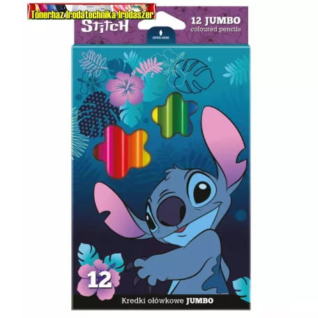 Stitch Színes ceruza készlet - Jumbo -  háromszögletű 12db/cs (54816)
