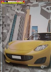 Beíró A5 96 lap kemény fedelű kockás füzet (S-line) - Sport car -