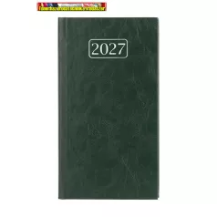   VICTORIA OFFICE Chrono Zsebnaptár, álló elrendezésű,  zöld (2027 évi)