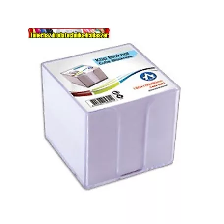 Kockatömb tartó műanyag 10x10x9 cm víztiszta -kockatömb nélkül-