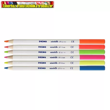 - KIÁRUSíTÁS - Primo Minabella Színesceruza készlet 6db-os 5251MINAB6F  fluor színek 
