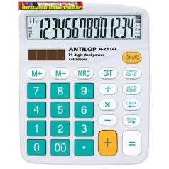Antilop A-2114C 14 digit asztali számológép türkizkék