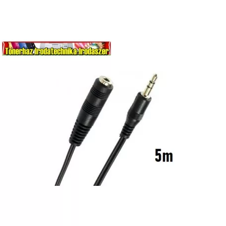 Audió kábel 3.5mm jack hosszabbító 5m 11.99.4355 
