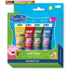   Ujjfesték, STAEDTLER "Noris® Junior 8814", Peppa malac, 4 szín/dob