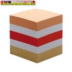   Kockatömb 8,5x8,5x8,5cm színes ragasztott design színek 900 lapos (kockablokk,tépőtömb)
