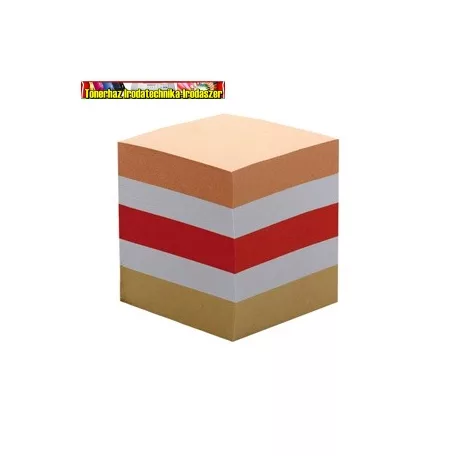 Kockatömb 8,5x8,5x8,5cm színes ragasztott design színek 900 lapos (kockablokk,tépőtömb)