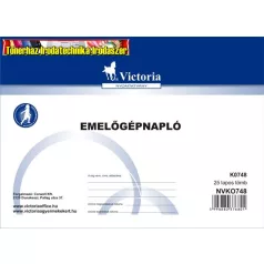 Emelőgépnapló 25 lapos A/5 fekvő Victoria