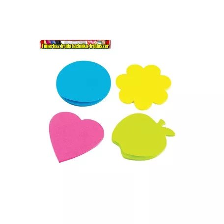 Öntapadós jegyzettömb Centrum Stick Notes 70x70 mm 4x25 lapos neon vegyes színek (80316)