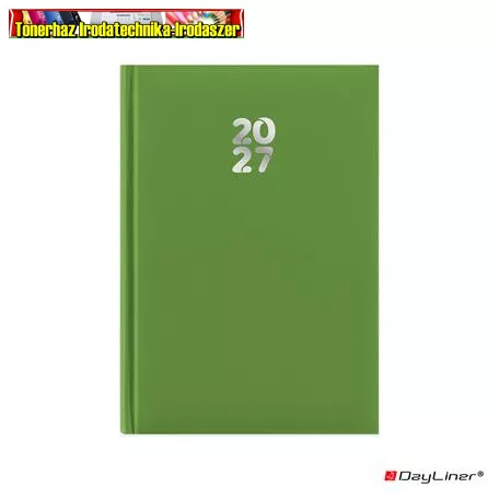 DAYLINER Pannon határidőnapló, naptár, tervező, A5 heti világoszöld (2027 évi) (agenda)