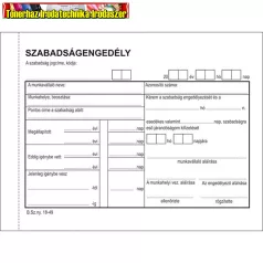 Szabadságengedély 50x2 lap A6 -B.18-49/V (18-49) Bluering