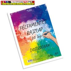 Rajzlap félfafamentes pd A/4 120 g  (20 db rajzlap egy dossziéban)