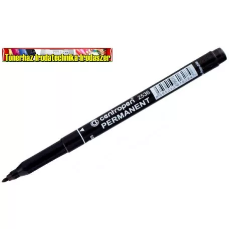 CENTROPEN 2536 Permanent (alkoholos filctoll) marker  kerek végű, 1mm, fekete