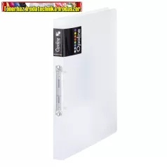   Gyűrűskönyv A4, 2 gyűrűs 2cm gerinc PP,  P+P Opaline fehér