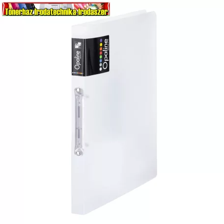 Gyűrűskönyv A4, 2 gyűrűs 2cm gerinc PP,  P+P Opaline fehér