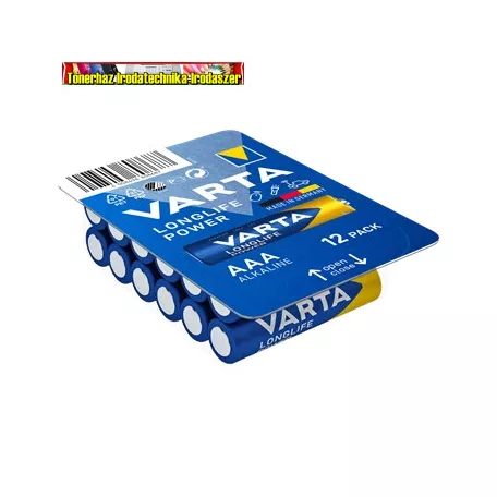 VARTA LONGLIFE POWER (HIGH ENERGY) MICROCERUZA ELEM AAA (LR03) BLISZTERES 47716 -  DB-ár - (12db-os kiszerelés)