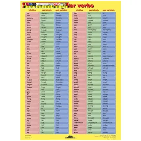 Tanulói munkalap, A4, STIEFEL Irregular Verbs