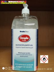 BradoLife kézfertőtlenítő gél 1,5l pumpás