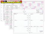   SATURNUS M311F Kalendárium betét, tervező, heti,  fehér 2023 (naptár betét)