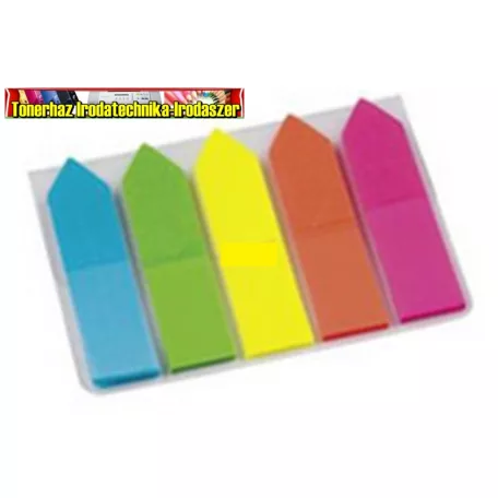 Oldaljelölő cimke műanyag nyíl alakú 12x44 mm, 5x25 lap/csom 2682-09 (300344)