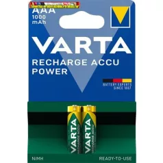   VARTA Power Tölthető elem, AAA mikro, 2x1000 mAh, előtöltött, 