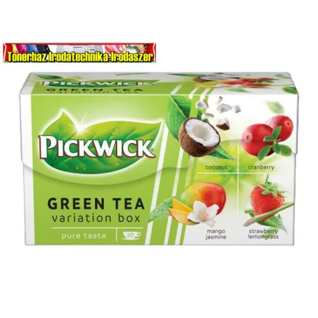 Pickwick Zöld tea Gyümölcsös Variációk  20x1,5 g ( kókusz, vörösáfonya, eper-citromfű, mangó-jázmin)