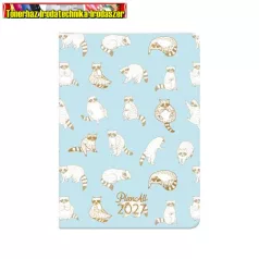 Zsebnaptár, heti, B6, PLANALL Raccoon 2027