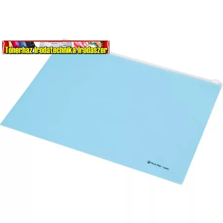   PANTA PLAST Irattartó tasak, A4, simítózáras, PP, cipzáras, pasztellkék (A/4)