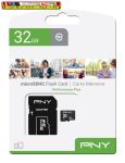   PNY memóriakártya 32GB microSDHC Performance Plus Class 10 + adapterrel