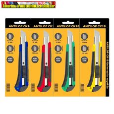 Antilop CK18 BARKÁCSKÉS Snitzer 18mm , műanyagtestű, fém sínnel, gumis fogórész(Univerzális kés 18mm sniccer) (Barkácskés)