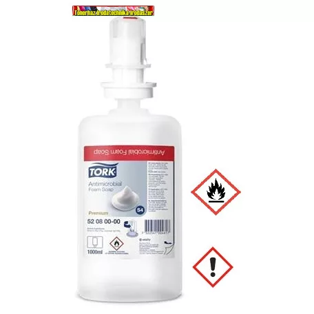 TORK Premium Habszappan, fertőtlenítő, 1 l, S4 rendszer, fehér 520800 (520801)