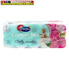 Perfex Cotton like baby powder perfume wc-papír 10 tekercs 200 lap 3 rétegű