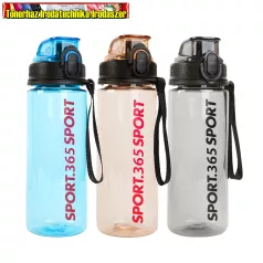   - Kiárusítás-  57211  Sport kulacs - műanyag, átlátszó - 600 ml - 3 színben