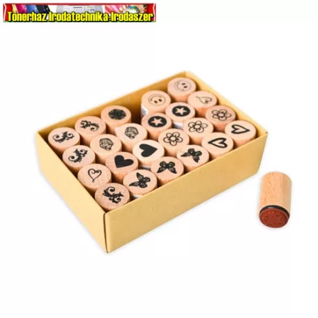 Kreatív Junior fa nyomda 25x18mm vegyes minták