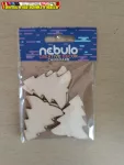 Karton dekoráció karácsonyfák 6 darabos  NEBULO
