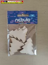 Karton dekoráció karácsonyfák 6 darabos  NEBULO