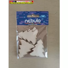 Karton dekoráció karácsonyfák 6 darabos  NEBULO