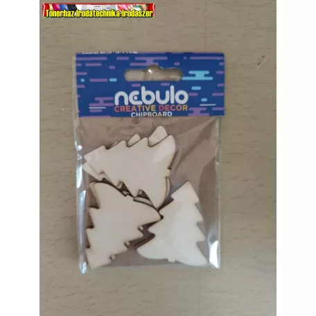 Karton dekoráció karácsonyfák 6 darabos  NEBULO