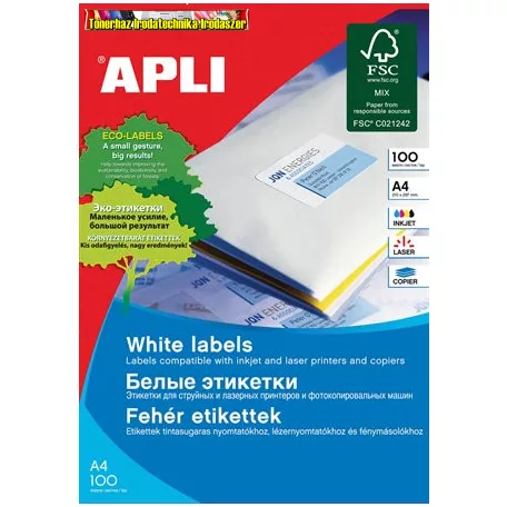 Apli Etikett (öntapadós címke), univerzális, 70x37 mm, APLI, (2400 etikett/csomag) (03135)