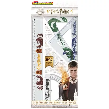 MAPED Harry Potter Teens Vonalzókészlet, műanyag, 4 darabos, 