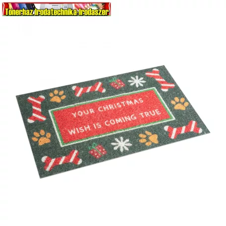 58280A Karácsonyi lábtörlő - "Your Christmas wish is coming true" - 60 x 40 cm