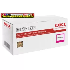   OKI 46508710 EREDETI nagy kapacítású Lézertoner C332, MC363 nyomtatókhoz, magenta; 3K