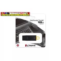   KINGSTON DTX Pendrive, 128GB, USB 3.2,  DataTraveler Exodia  fekete-sárga (USB flash ram)